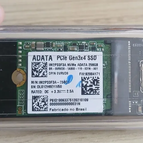 Ssd nvme adata 256 gb pcie