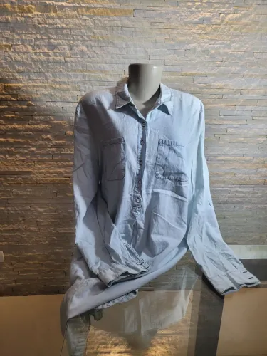 Vestido jens manga longa Old Navy