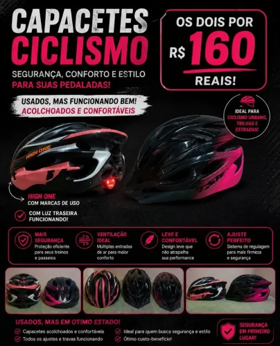 Dois Capacetes de Ciclismo