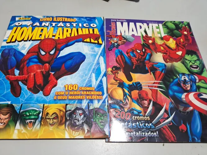 Álbuns de Figurinhas Homem-aranha e Heróis- a partir de 50 Reais cada 1