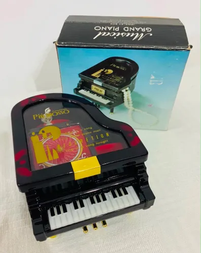 Porta Joias Caixa De Música Piano Coleção Anos 80/90 Raro