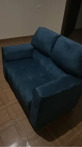 Sofá com 3 e 2 lugares - Azul 