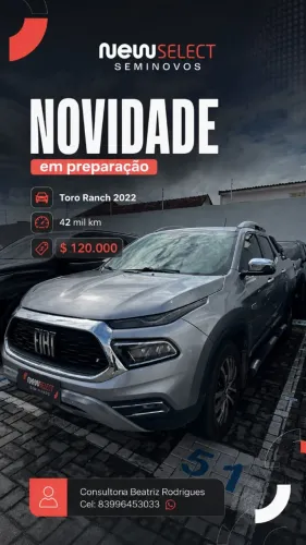 Fiat Toro Ranch 2.0 16V 4X4 Diesel Aut. 2022