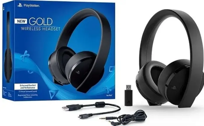 Headset PlayStation Gold Ouro Wireless 7.1 Surround<br><br>