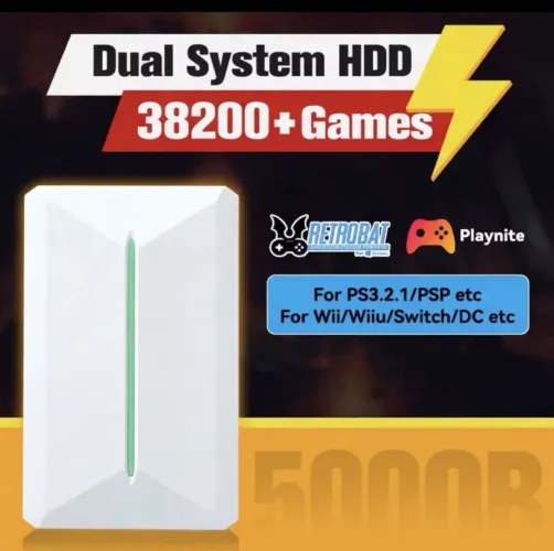 HD Gamer Retrô 500GB Com Mais de 38 Mil Jogos