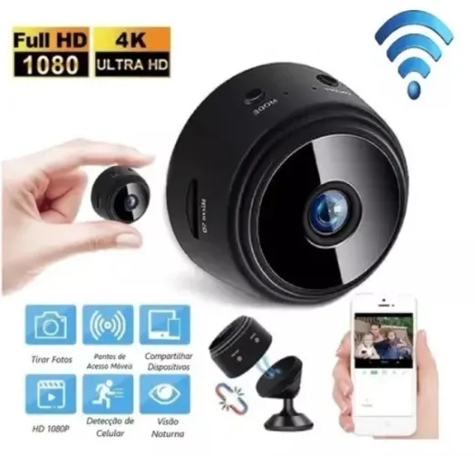 Camera Mini Micro Segurança Espiã Wifi Visão Noturna