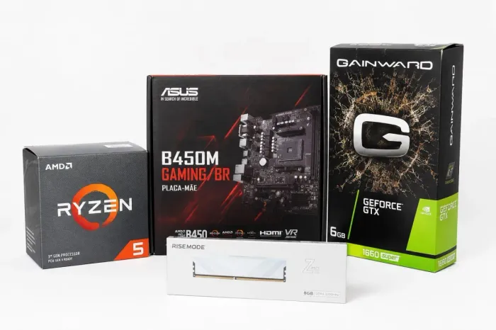 Kit gamer Ryzen 5 3600 + GTX 1660 Super + B450M Gaming BR + 16 GB de ram 