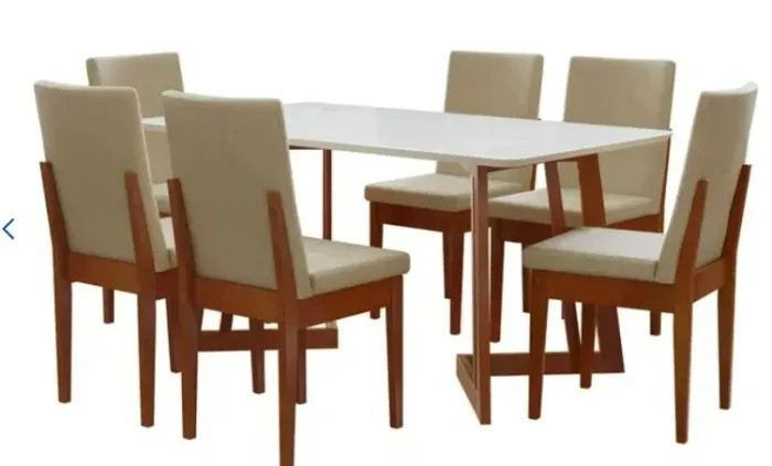 MESA DE JANTAR 6 LUGARES MADEIRA
