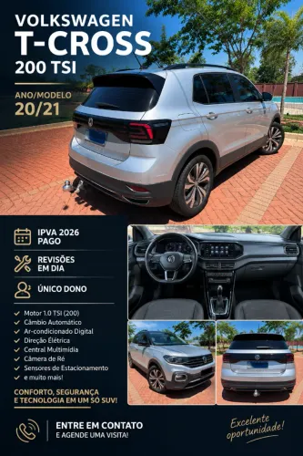 Volkswagen T-Cross 1.0 TSI Flex 12V 5P Aut. 2021