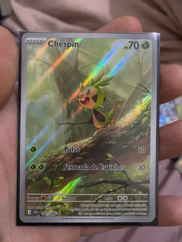 Carta Pokémon Chespin Full Art Promo NM - Original Copag