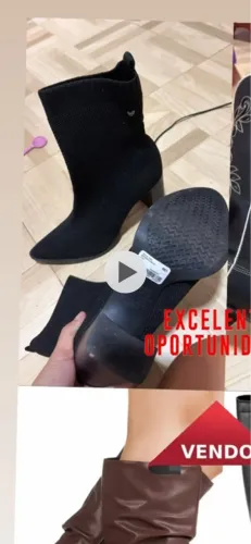 Bota preta tamanho 37 disponível