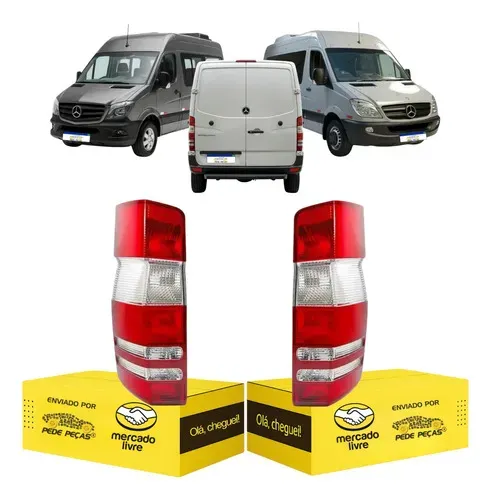Par Lanterna Traseira Sprinter 2012 2013 A 2019 Novas Ambos Lados Bicolor