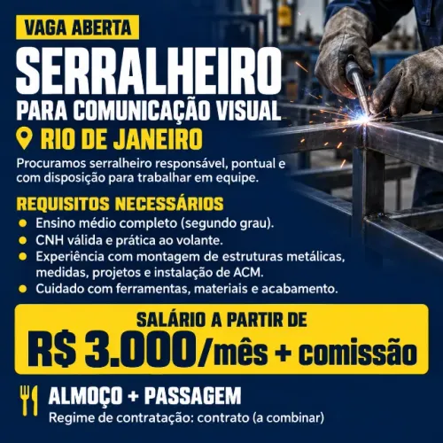 SERRALHEIRO PARA COMUNICAÇÃO VISUAL