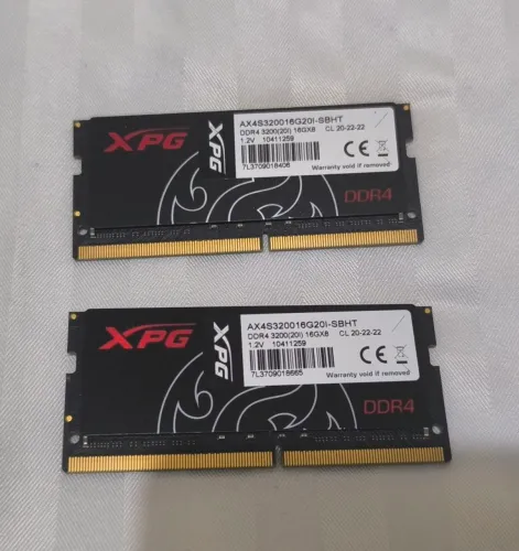 Memória Ram gamer XPG DDR4 32 Gb 3200 MHz para notebook