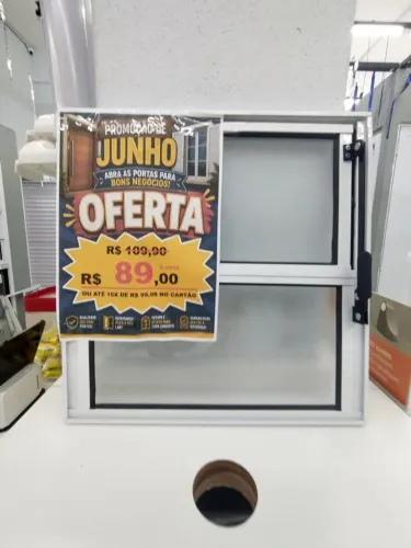 Janela de banheiro basculante de alumínio branco - Oferta Junho 2026