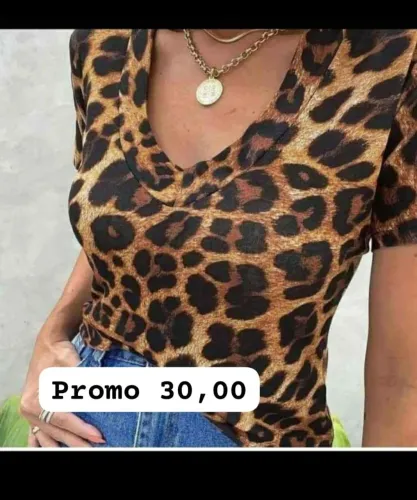 Blusa oncinha tamanho único veste 36 ao 42 