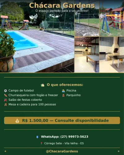 Alugo chácara para festas e eventos em Vila Velha - ES