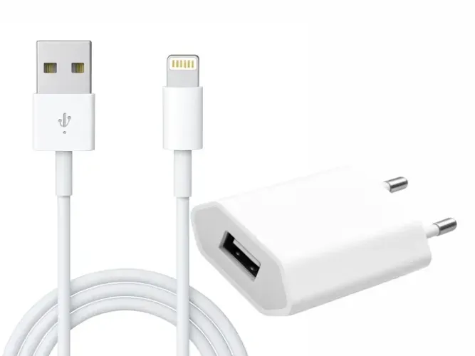Carregador iphone Lightning com Fonte e Cabo Usb Comum [Kit Completo]