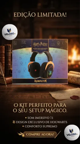 (NOVO) Headset Redragon Zeus - Edição Hogwarts