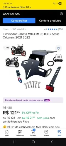 Eliminador de rabeta mt 03 r3 e fazer