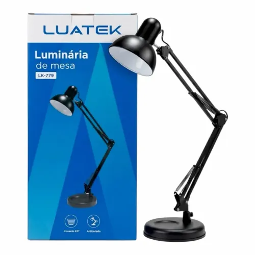 Luminaria de mesa articulada abajur flexivel