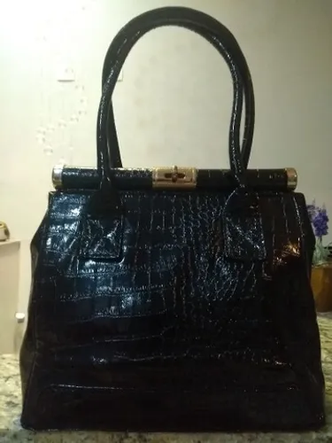 Bolsa croco verniz