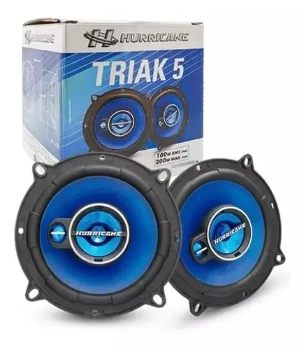 Kit Alto Falante Hurricane Triaxial Triak 5'' 100w (par)