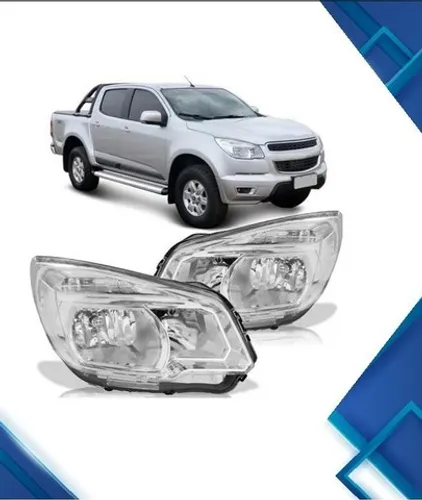 Farol Principal  S10 LT Cromado Manual  Ano:2013/2016 