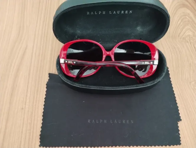 Ralph Lauren ORIGINAL - Óculos Oversize Vermelho e Tartaruga