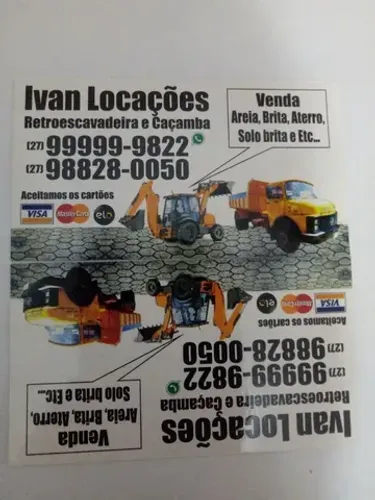 Retroescavadeira, aluguel trator