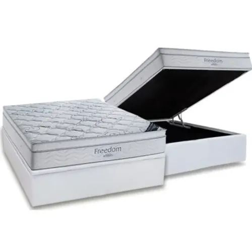 Colchão Casal D33 Freedom + Base Box Baú    Produto Novo!