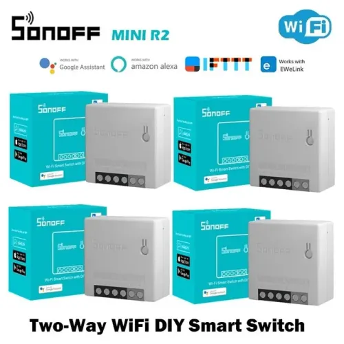 Tomada Lâmpada Wifi Sonoff Mini, Compatível com Alexa, Controle a distância 