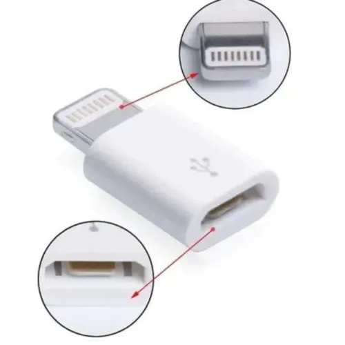 0Adaptador Micro Usb V8 Para Lightning iphone Cor Enviada Aleatoriamente