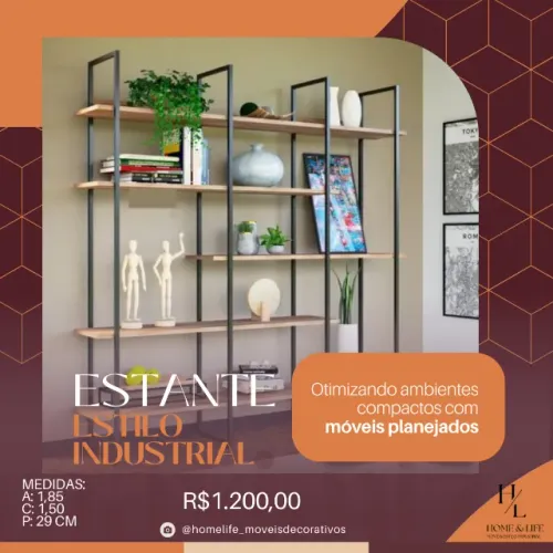 Estante estilo industrial