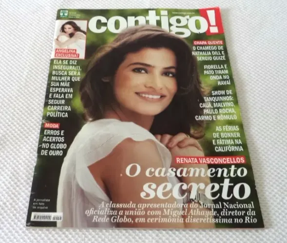 Revista Contigo 15 janeiro 2015 Capa Renata Vasconcellos. Para Colecionadores.
