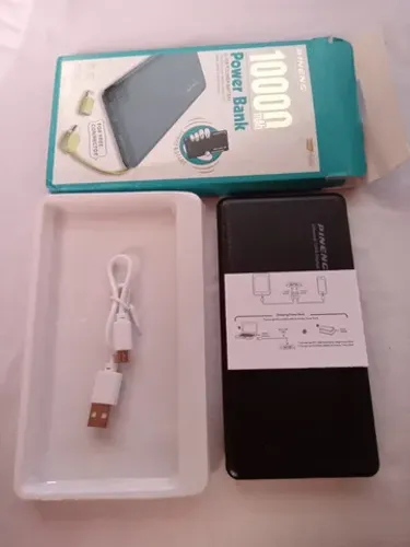 Carregador Portátil Power Bank Pineng 10000mah Para Smartphone/Iphone Preto PN951 Lacrado
