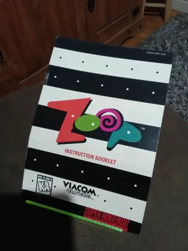 Zoop Manual Usa Original Super Nintendo 