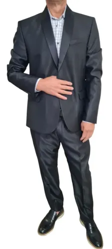 Kit Terno e calça preto chumbo 56 elegante usado 1x