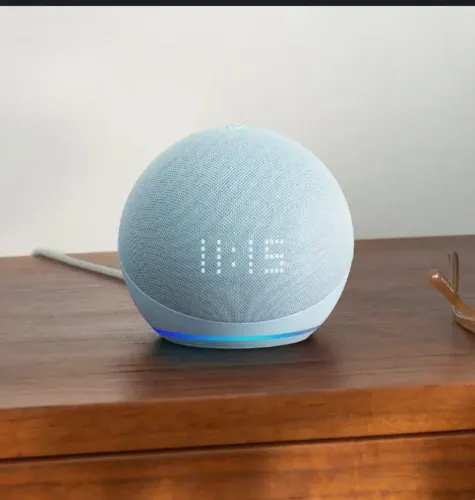 Alexa echo dog com relógio 