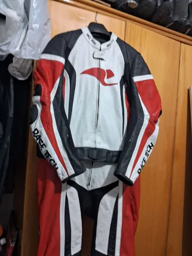 Macacão de couro para moto 