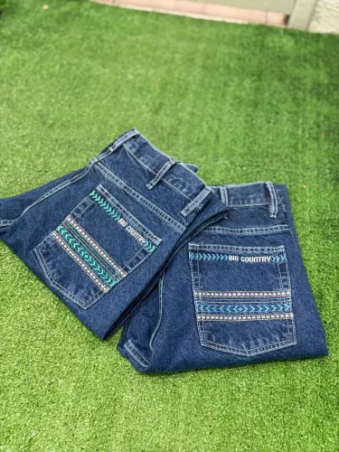 Calça jeans masculina Country- estilo balão