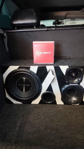 Som automotivo completo caixa trio sub Pioneer 10p corneta twitter módulo novo 