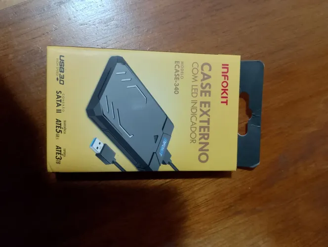 Case Externo para HD SATA II com LED Indicador - Infokit
