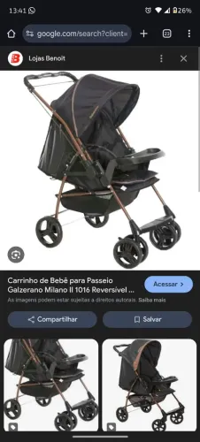 Carrinho de Bebê Galzerano Milano II 1016 Reversível + bebê conforto 