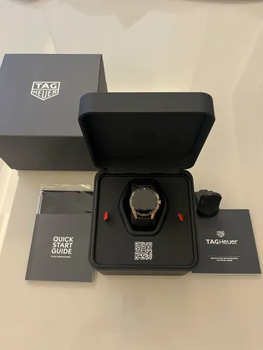 tag heuer connected calibre e4 - edição golden bright - excelente estado