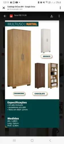 Armário Multiuso 2 Portas @dicasabh 