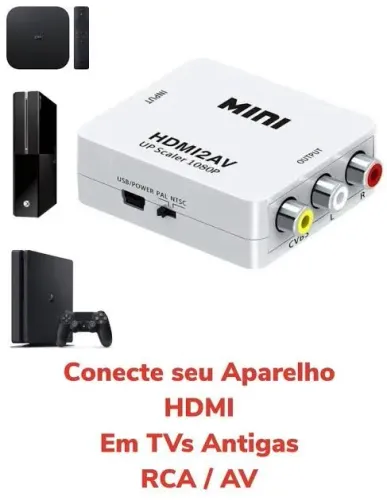 Conversor HDMI para RCA/AV - Conecte seus aparelhos antigos!