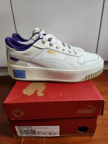 Tênis Puma Carina Street BDP Branco com Roxo