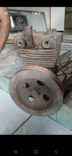 Compressor de ar Mercedes bews com polia junto funcionando