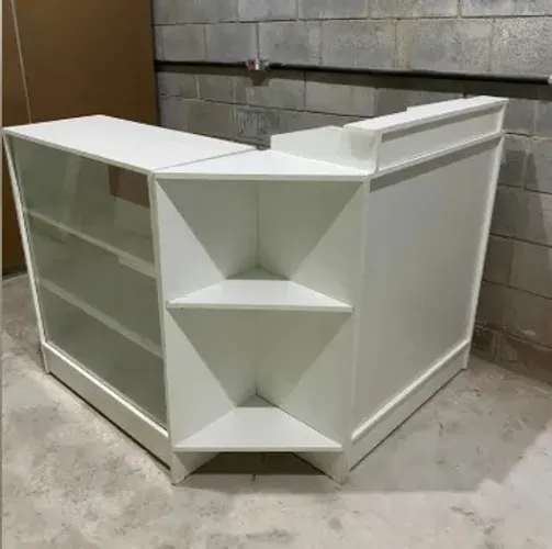 BALCÃO CAIXA + BALCÃO VITRINE EM L